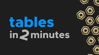 Tables - Как программировать в Roblox