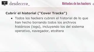 13 Cubrir el historial Cover Your Tracks