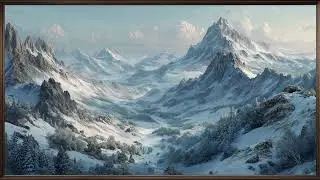 Relaxing Alpine Mountains Landscape | Still Art Screen Saver | 4K