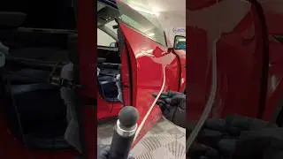 Tesla door dent removed with NO painting | PDR paintless dent removal | dent repair #tesla #pdr