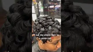 I relaxed and did  a pixie cut for my client! #blackwomenhairstyles#shortsvideo #pixiecut #iglhair