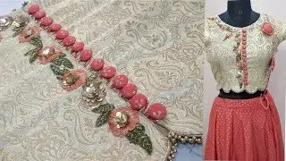 Very stylish zipper crop top for lehenga full cutting and stitching