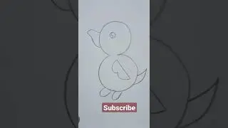 How to draw a duckling from 3