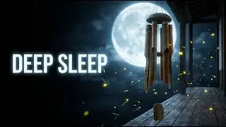 Instant Sleep in 5 Minutes: Deep Bamboo Wind Chimes ASMR 🎋 Dark Screen