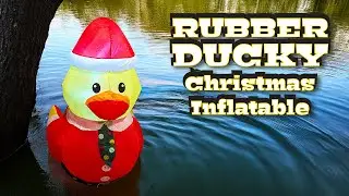 Rubber Ducky Christmas Inflatable