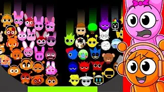 Oren & Pinki vs Sprunki - Marble Race