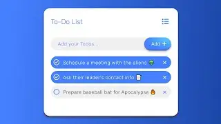 Build Todo List Using Vanilla Javascript