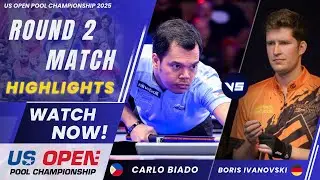Carlo Biado VS Boris Ivanovski | ROUND 2 | 2025 US Open Pool Championship
