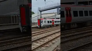 class 197+197 leaves from Newport to Cardiff Central