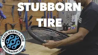 How I handle a stubborn tire install, new tire, kevlar bead, folded.