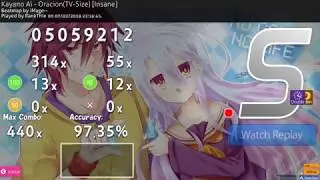 osu! Kayano Ai - Oracion(TV-Size) DTHD 330pp play-RanKioshi