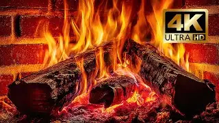 🔥 Успокаивающая атмосфера камина: медленно горящие поленья и мирное потрескивание для уединения