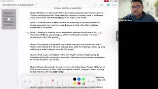 Daily Answer Writing with Sumit Sir (Internal Security - 2)
