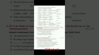 1stpuphysics Midterm exam October 2025|Model question paper -1#shorts