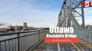 [4K]  Ottawa Canada walking tour - Major's Hill Park, Alexandra Bridge | #215