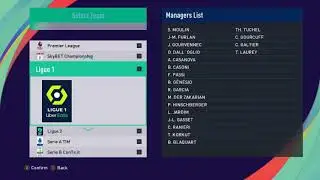 PES 2021 NEW MANAGERS