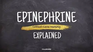 How does Epinephrine work? | Critical Care Nursing