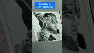 How to draw thor love and thunder || how to draw thor face #shorts