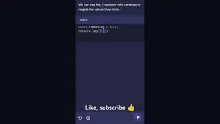 Day-33 Use of ! operator before variables to negate values. #javascript#coding#programming #new#code