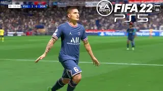 FIFA 22 PS5 Next Gen 4K 60 FPS Gameplay - PSG vs Borussia Dortmunt Full Match Semi Pro Difficulty