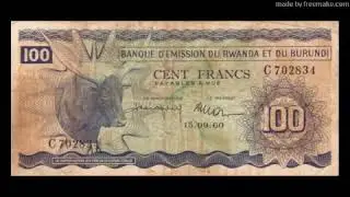 banknotes used in Rwanda during Belgian colonization