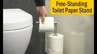 Tatkraft Kiara - 2-in-1 Toilet Roll Holder and Storage (3+1 rolls),✅Freestanding Stainless Steel