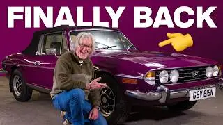 James May inspects his restored Grand Tour car