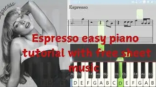 Espresso by Sabrina Carpenter | Easy Piano Tutorial + Free Sheet Music