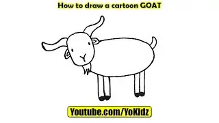 How to draw a cartoon GOAT