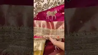 ✨Nandi Hand Embroidery Pure Banarasi Tissue Silk Saree now in 4 shades . ✨❤️
