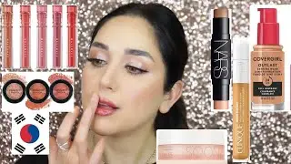 Trying New Korean Best Sellers makeup (YesStyle) , Covergirl,Nars, and more!