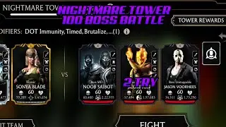 MK MOBILE | Nightmare tower. 100 Boss Battle +reward...!