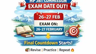 🚨 HP JBT EXAM DATE OUT! ALERT?