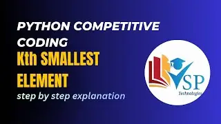 Kth Smallest Element Coding Question in Python | Placement Interview Problem