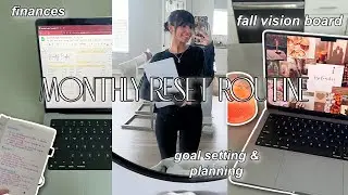 Monthly Reset Routine (monthly budget, plan with me SEPTEMBER, new goals & creating a vision board!)
