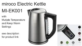Unbox & Demo: miroco Electric Kettle with multiple Temperature Settings & Keep Warm Setting