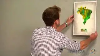 Brazil Watercolor Map by Naxart Canvas Print - 19W x 27H in. - Product Review Video