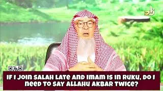 If I join salah late & Imam is in sujood or ruku Do I need to say Allahu Akbar twice assim al hakeem