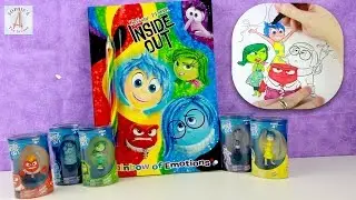 Inside Out Cute Emotions Toys & Coloring Book - Coloring Joy, Anger, Fear, Sadness & Disgust
