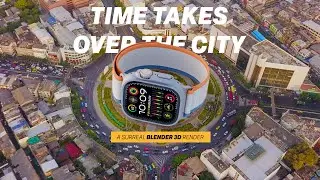 TIME TAKES OVER THE CITY ⏱️ | A Surreal Blender 3D Scene