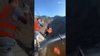 Tons of send unloading Satisfying Work#satisfyingwork #sand #excavator ##HeavyMachinery#SandDumping