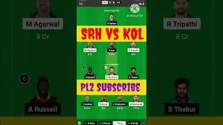 KOL vs SRH Dream11 Prediction | KOL vs SRH Dream11 Team | Kolkata vs Hyderabad | KOL vs SRH | ipl