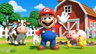Mario Old MacDonald Farm Song | Kids Music| Animal Songs|Nursery Rhymes for Toddlers