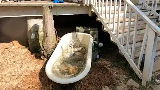 ANTIQUE CLAWFOOT TUB FOUNTAIN | COPPER HELPS? ME GET IT CLEANED UP AND LOOKING GOOD AGAIN