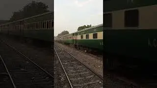 Tazgam Express Fast Train Passing Pakistan Railway