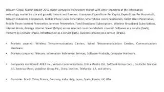 Telecom Global Market Report 2017 with Forecast To 2020