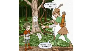 Robin Hood Parody Illustration | Full Drawing Process