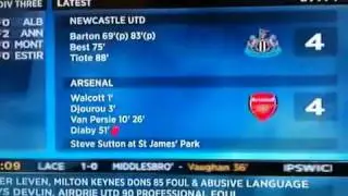 Newcastle 4-4 arsenal FOOTBALL PRESENTER ON FINAL SCORE SHOCKED (MUST SEE)