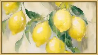 🍋 Italian Summer Ambience | Lemon Aesthetic Art Screensaver for TV | Soft Yellow Coquette Wallpaper