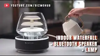 HALO FALLS: INDOOR WATERFALL + BLUETOOTH SPEAKER + LAMP | Gizmo Hub